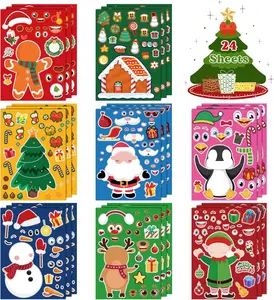 Christmas Stickers - Stocking Stuffers for Kids - DIY Christmas Crafts for Kids - Kids Xmas Gifts Games Activity Party Favors Supplies | Toddler Stocking Stuffers(24 Sheets)