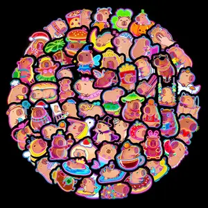 60 PCS Aesthetic Neon Capybara Stickers Pack, Waterproof Funny Animal Decals for Skateboard Luggage Journal Planner, Kawaii Capybara Stuff Gifts Capybara pull up!🚗✨ Decorating my hydro flask with these aesthetic neon capybaras!