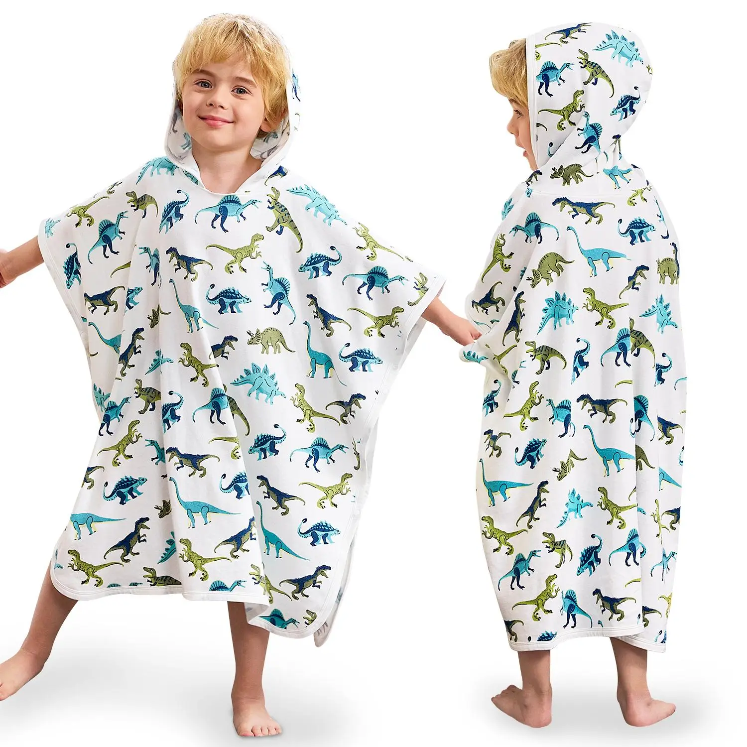 Bamboo Viscose Toddler Hooded Bath Towel - Kids Beach Towel for Boys and Girls, 25.5" x 25.5" Swim Poncho for Bath, Pool, and Beach Use, 1 Pack