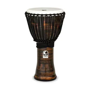 Toca TF2DJ-12SC Freestyle II Rope Tuned 12-Inch Djembe, Copper Spun
