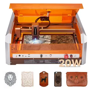 fathersdaygift  VEVOR Laser Engraver, 20W, Laser Engraving and Cutting Machine with Enclosure Camera, Laser Cutter, 15.7x 15.7 in Working Area, 30000 mm/min, for Wood, Leather, Glass, Paper, Certain Metal, Class 1
