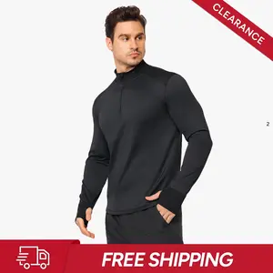 Nebility Men's Compression Long Sleeve Shirt with Reflective Strip Quick Dry Moisture Wicking UV Sun Protection for Fishing Workout Gym Athletic Activities