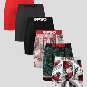 PSD Men's Underwear - 3-Pack with Vibrant Graffiti and Money Designs - Comfortable and Stylish