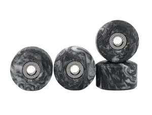 Apex New Street Wheels - 61D Urethane - Ultraspin Bearings - "Grey & White Swirl"