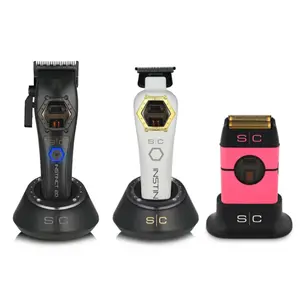 StyleCraft Instinct Metal Edition Hair Clipper w/ Instinct Metal Edition Trimmer w/ Instinct Metal Double Foil Shaver (SC611M, SC410M, SC807) [COMBO] [Pink]