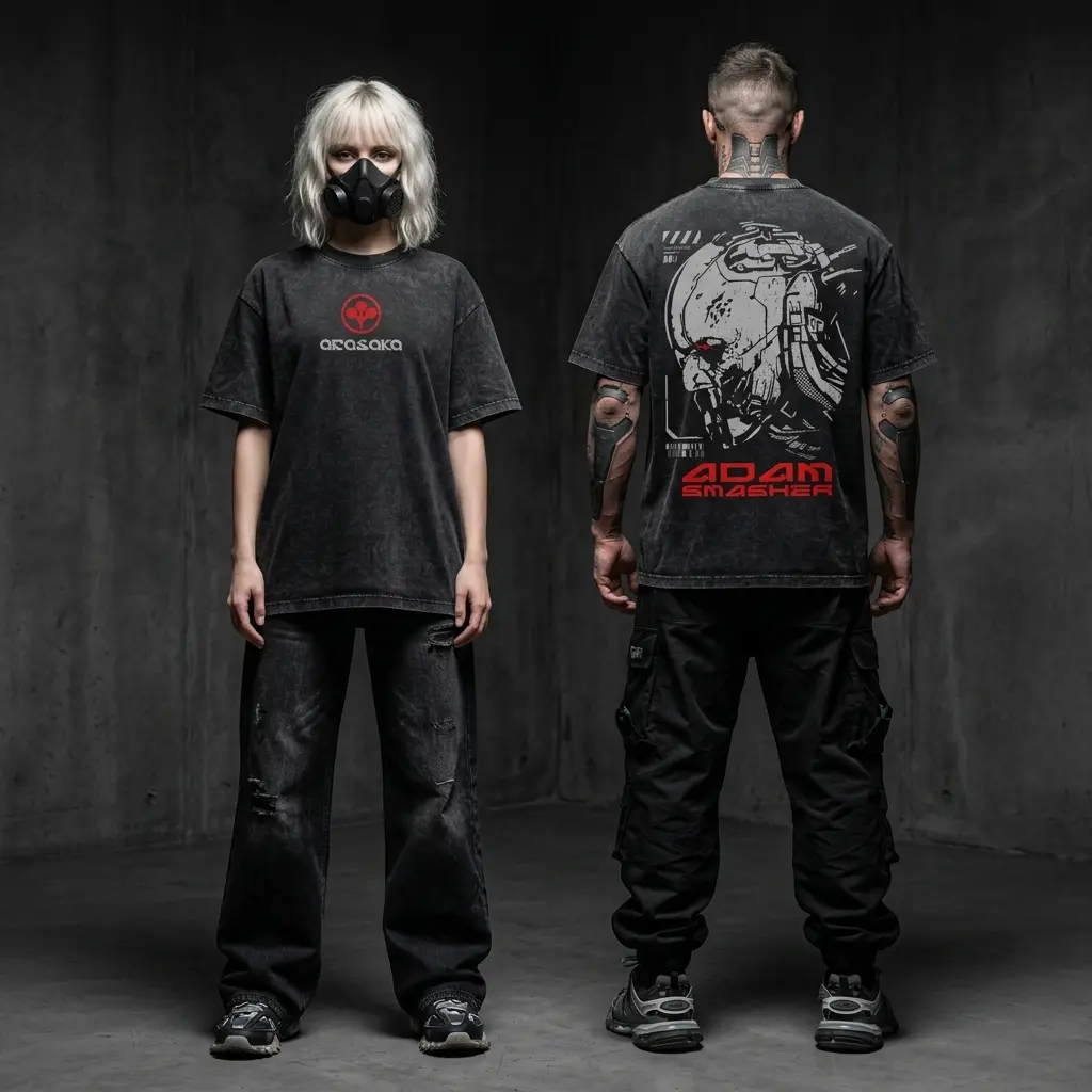 Adam Smasher Cyberpunk Arasaka Night City Vintage Oversized Tee