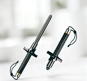 Alpha Gear 37-Inch Tactical Hiking Stick, Easy-Glide Retractable Trekking Pole, Lightweight with Heavy-Duty Support, Anti-Slip Walking Cane, Father's Day Gifts for Dad Husband Brother, Multi-Functional Survival Gear