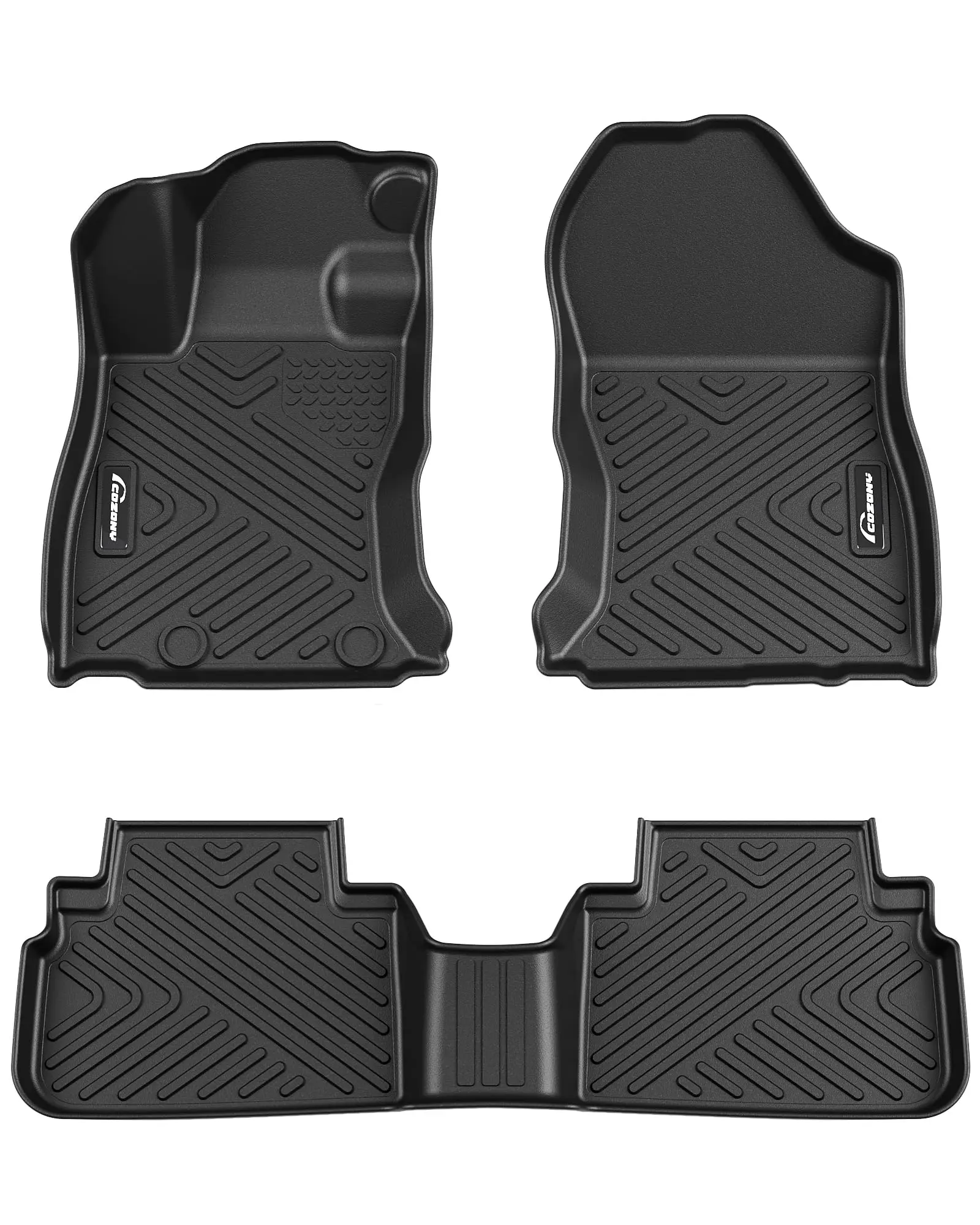 GARVEE Floor Mats for Subaru Forester 2019-2024, TPE All Weather Forester Accessories Custom Fit Front 1st & 2nd Row Floor Liner, Black