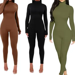 Yo Favorite Women's Solid Jumpsuit with Long Sleeves - Comfort