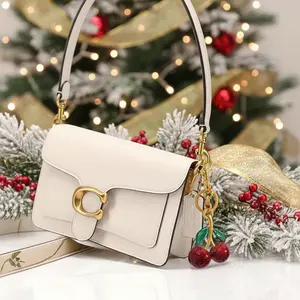 Cherry Car Keychain & Bag Charm – Cute Glossy Cherry Pendant for Car Keys, Purse & Daily Use