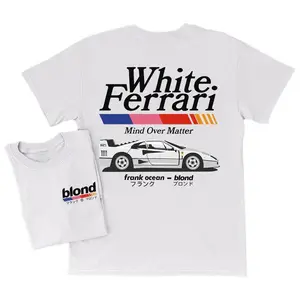Frak Occean White Ferrari T-Shirt, Mind Over Matter 2 Side Shirt, Funny Cotton Unisex Tee, Full Sizes, Gift For Men, Gift For Women Menswear Top
