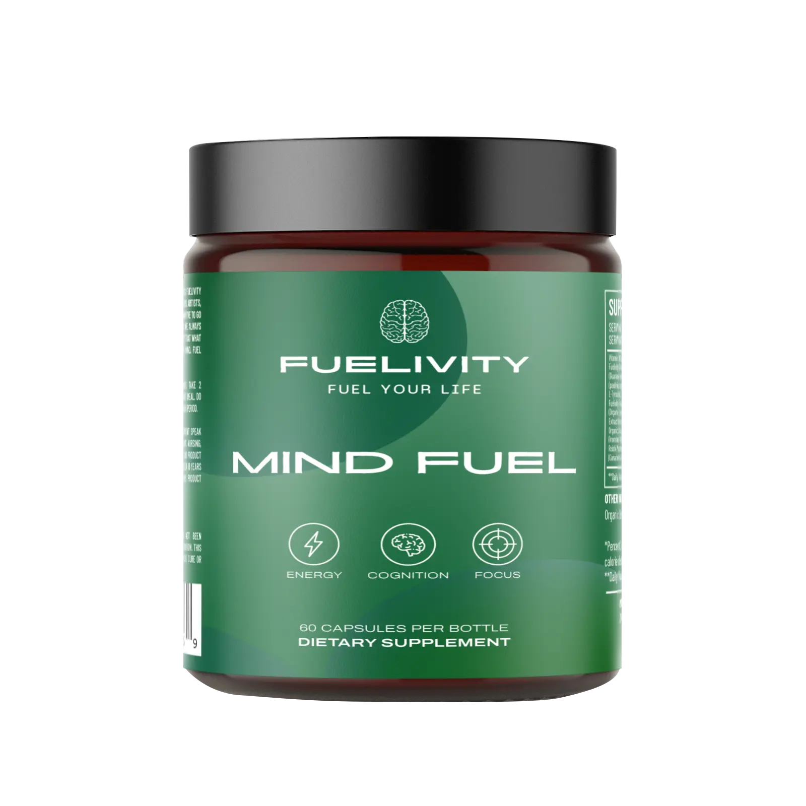 'Mind Fuel' Mushroom Powder Focus Blend Supplement Dietary Natural Brain Optimum Healthcare