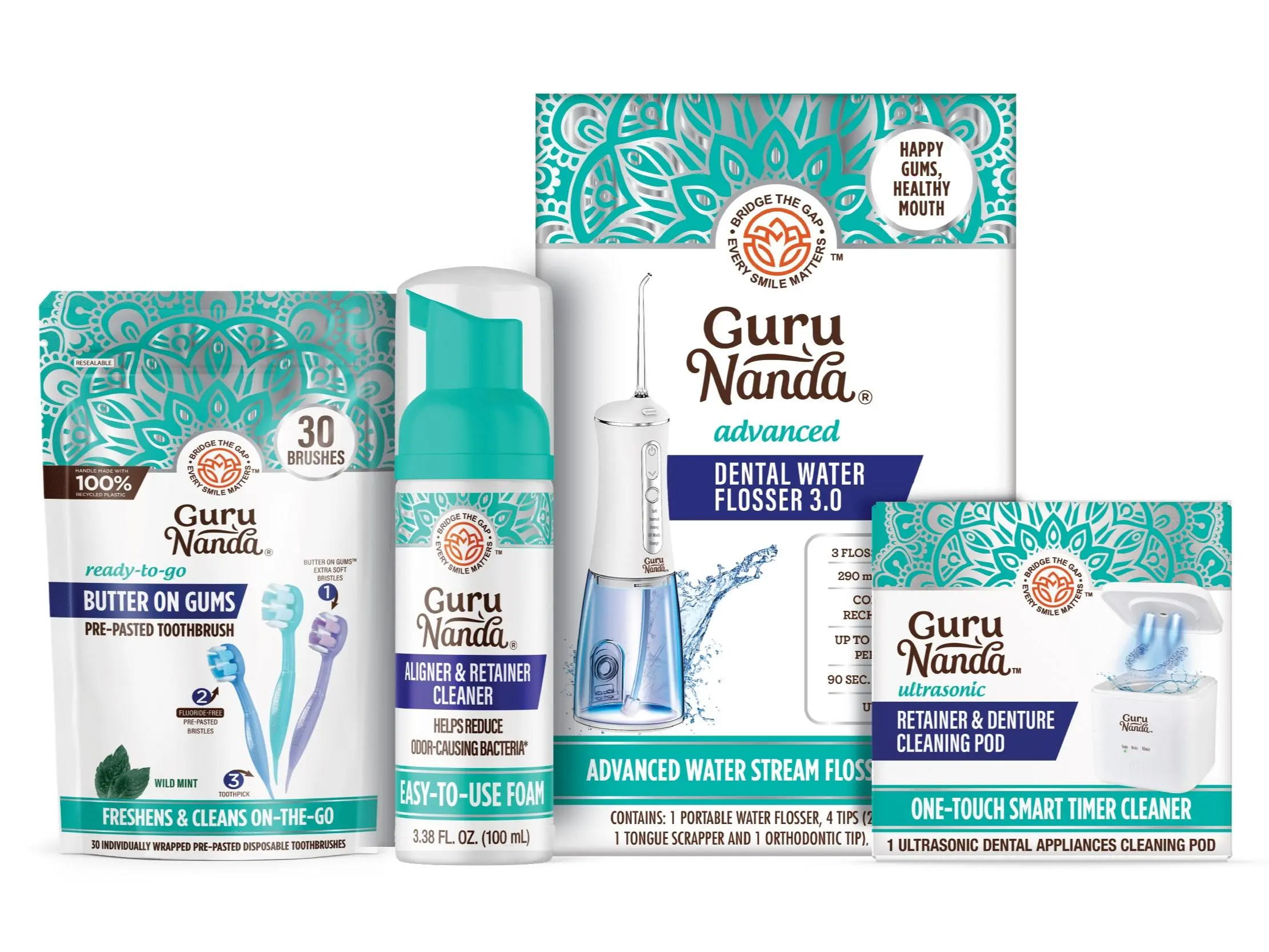 Ortho Bundle Kit - Prepasted Toothbrush, Water Flosser, Retainer Cleaning Pod and Foam Daily Set Oral Hygiene Essentials Cleansing Ortho Bundle Kit - Prepasted Toothbrush, Water Flosser, Retainer Cleaning Pod and Foam Daily Set Oral Hygiene Essentials Cleansing