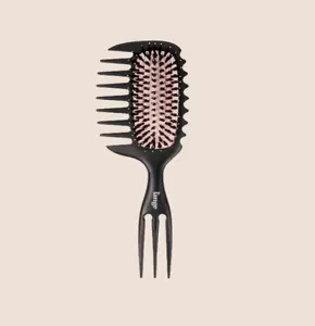L'ANGE HAIR - TriWave Curl Brush, 3-in-1 Volumizing Curl Brush, All Hair Types, Boar Bristles, Detangler Brush, Curling Brush