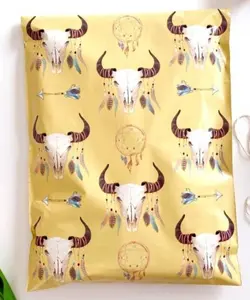 Boho Bull Skull Western Poly Mailers Size 14x17 Western Shipping Bags