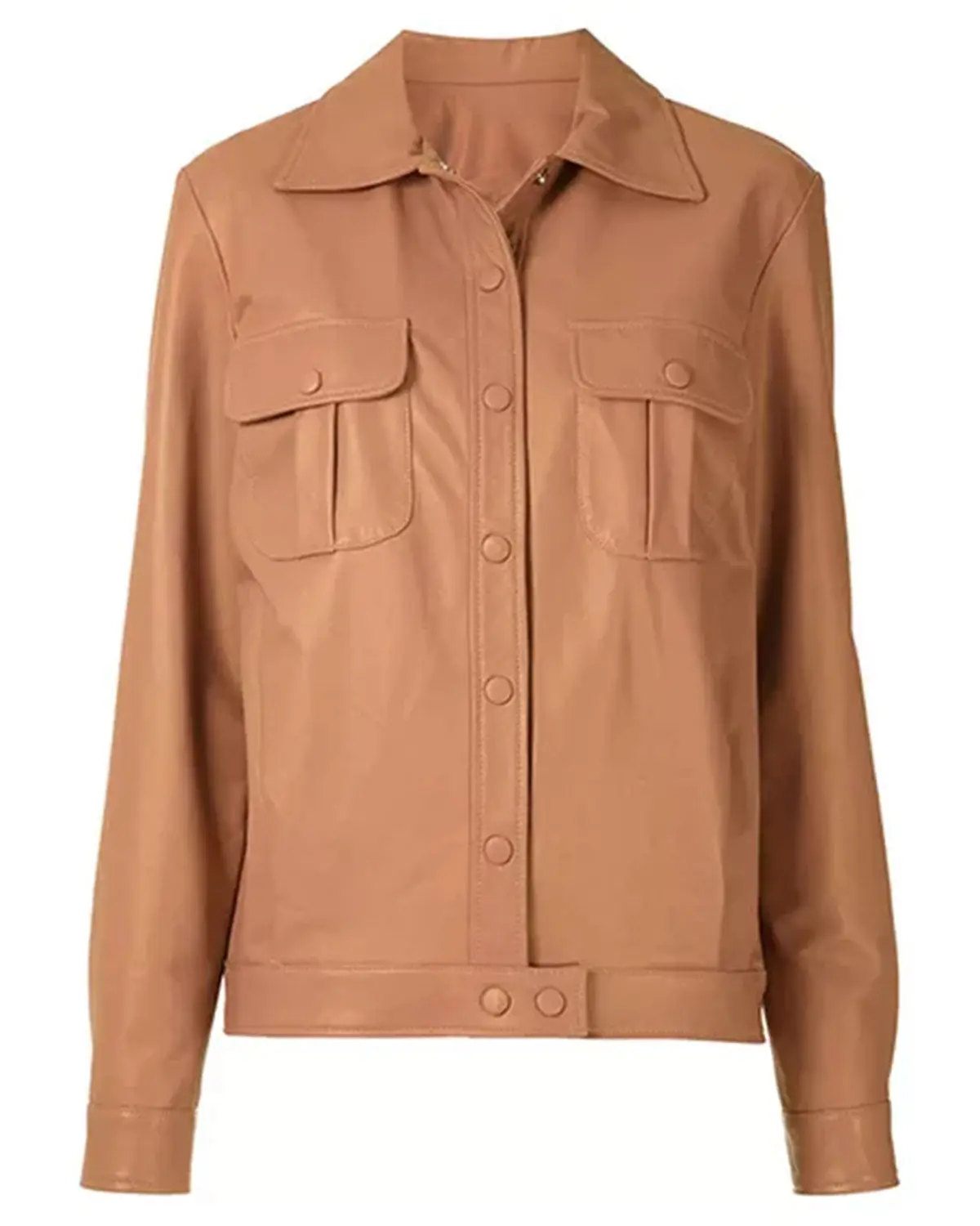 MotorCycleJackets Womens Brown Leather Trucker Jacket
