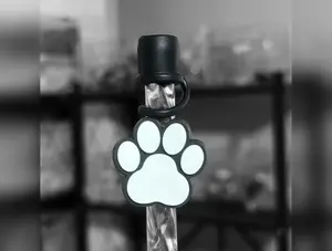Paw Silcone Straw Topper 10mm