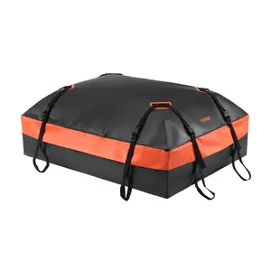 VEVOR Car Rooftop Cargo Carrier Bag, TikTokShopBlackFriday, 21 Cubic Feet Car Roof Cargo Carrier, 100% Waterproof Heavy Duty 840D PVC Roof Luggage Bag for All Vehicle with/without Rack- with Lock, Non-Slip Mat, 6 Door Hooks