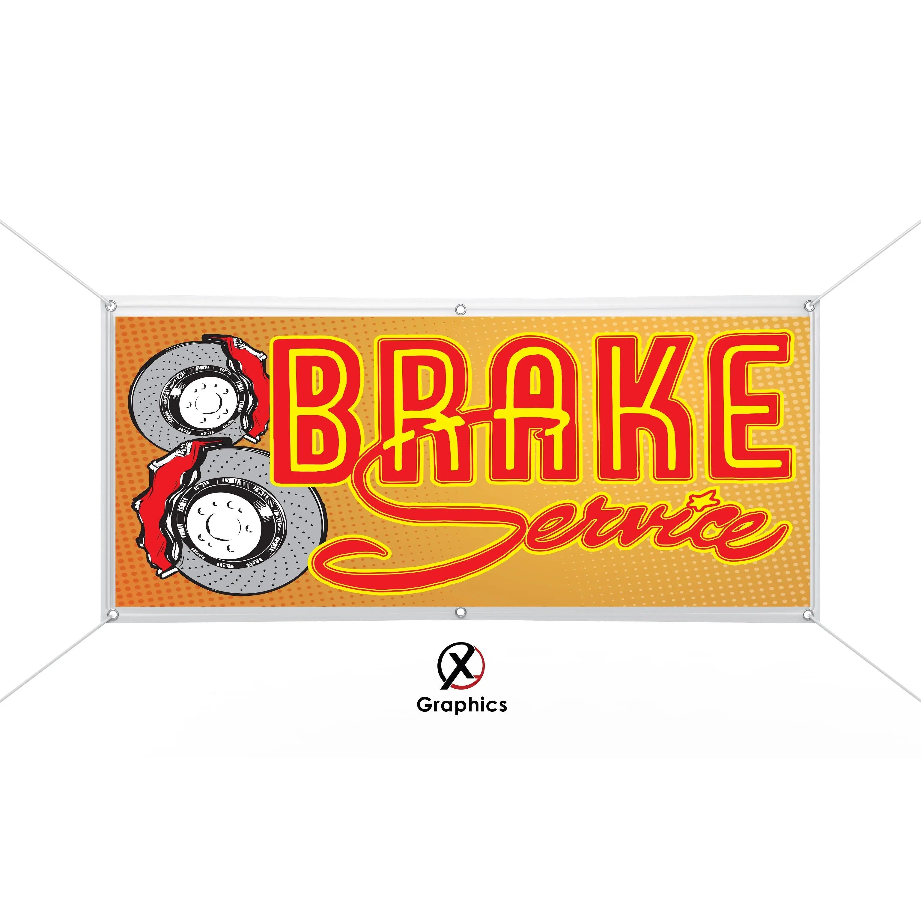 Brake Service Vinyl Banner advertising Sign Full color any size Indoor Outdoor Advertising Vinyl Sign With Metal Grommets car brakes