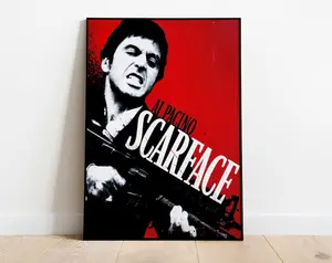 Scarface Movie Poster, High Quality Print, Al Pacino, Tony Montana, Home Décor