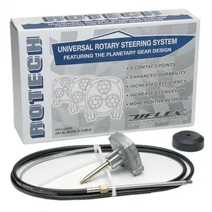 Uflex Usa 702755019855 Rotech 18 Ft. Steering Pack Includes Cable Bezel Helm, Stainless Steel, Clearance-Friendly