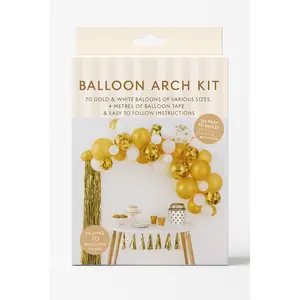 Gold Balloon Arch Kit - Elegant Latex Garland