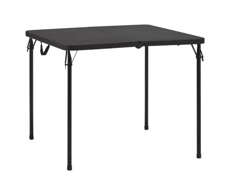 Mainstays 34" Square Centerfold Folding Card Table, Black
