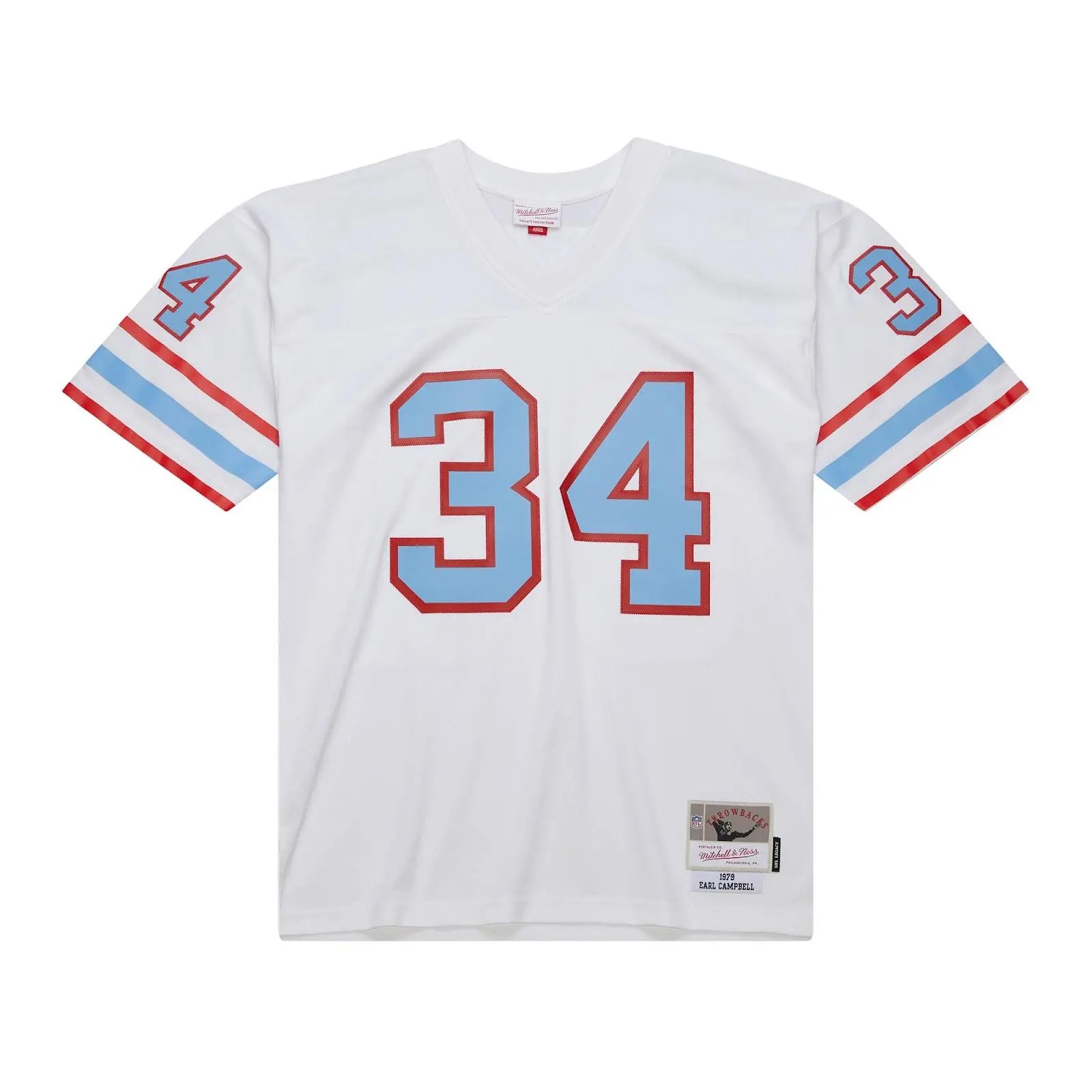 Tennessee Oilers White Earl Campbell Oilers 1979 Replica Jersey NFL Throwback Mitchell & Ness