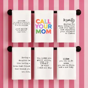 Aspen Lane Gifts Mom Funny Gift Towel for Friends 100% Cotton Absorbent Screen Printed Humorous Sayings for Kitchen & Holiday Gifts