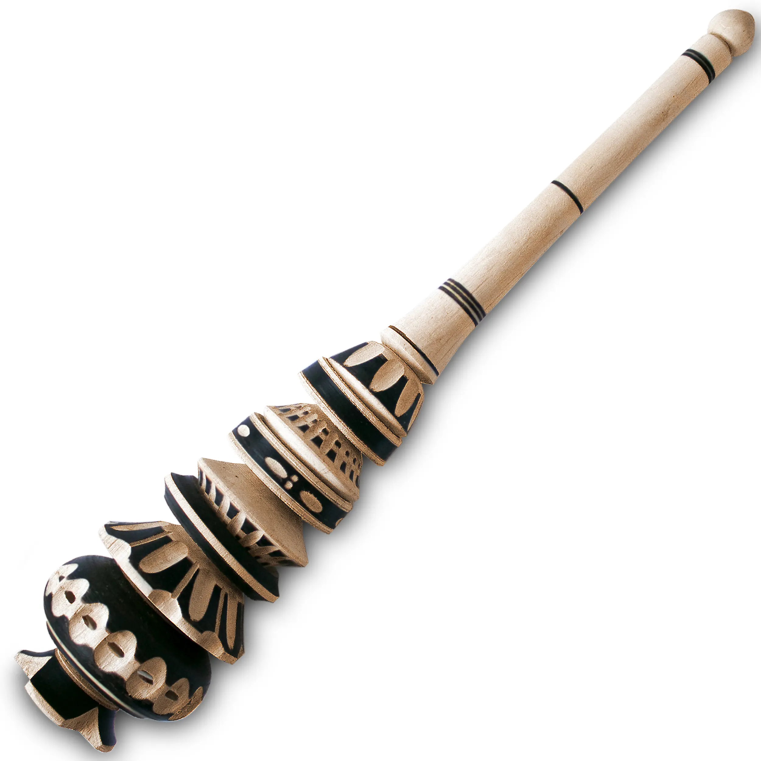 Authentic Artisanal Molinillo Hot Chocolate Frother (Large) - Handmade Wooden Whisk for Mexican Hot Chocolate - Molinillo Wooden Wisk - Traditional Mexican Cookware