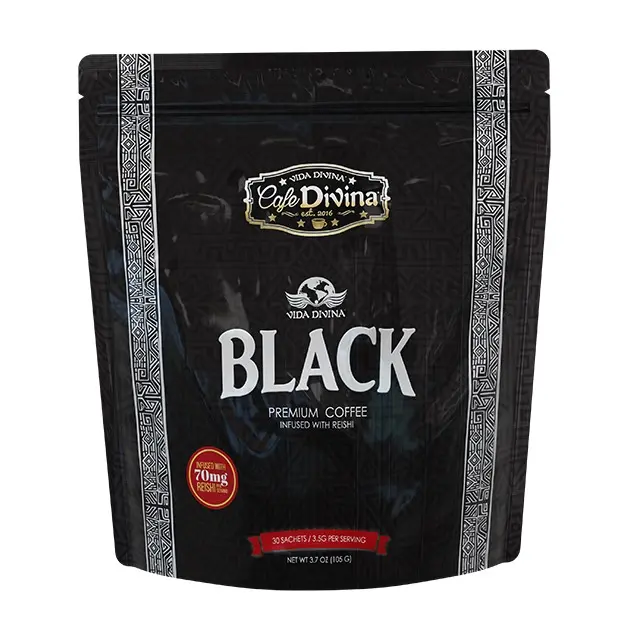 Cafe Black Premium Coffee - 100% Arabica with Ganoderma Lucidum - 3.7 oz Bag, Sugar Free