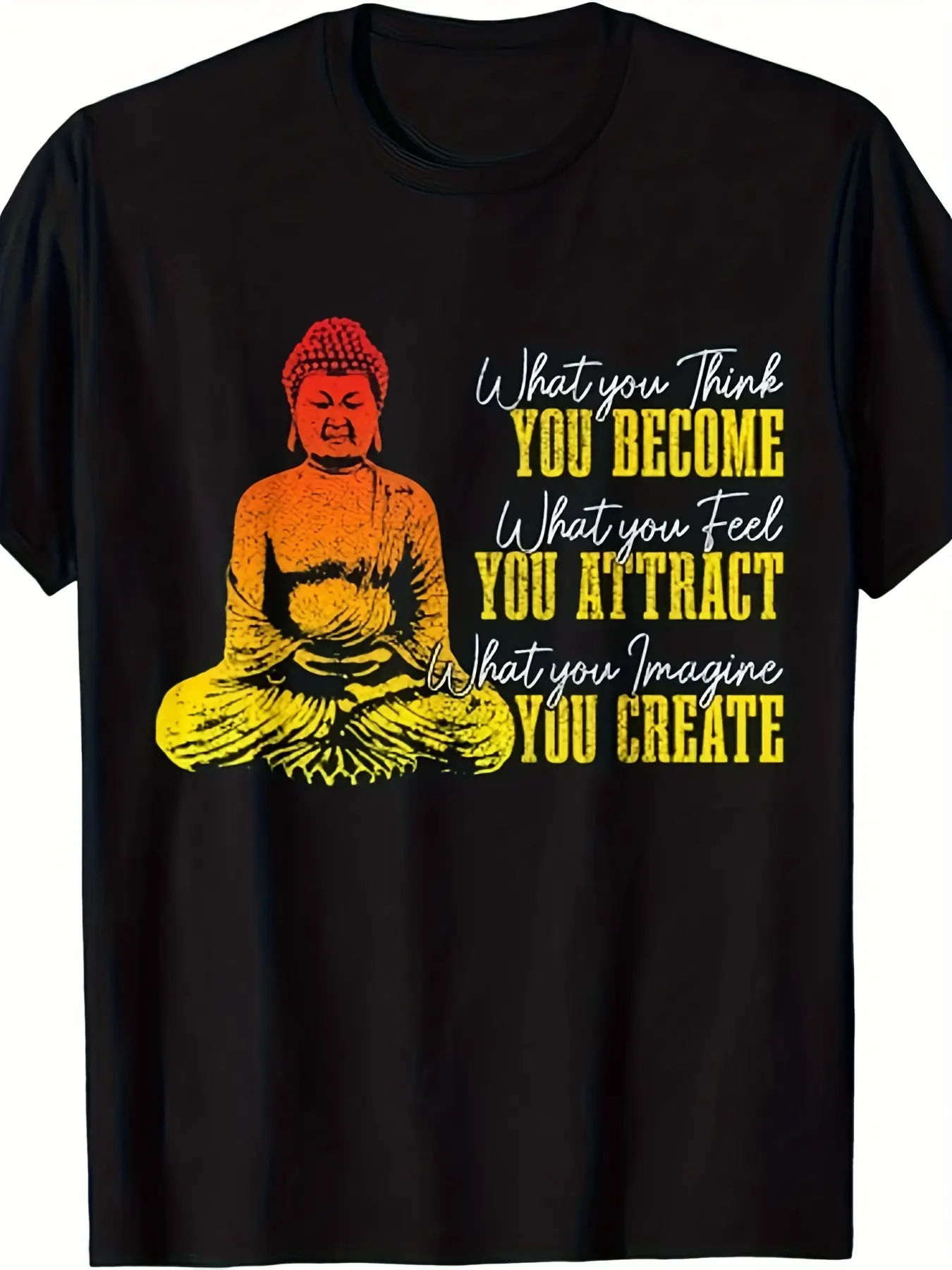NEW Buddha Buddhism Quote Mandala Meditation Spiri unisex soft cotton short sleeve t shirt, vintage graphic casual tee for men women teens, perfect birthday holiday gift for camping travel gym daily street  wear
