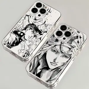 Jojo hot anime pattern design Phone Case Transparent Phone Case  for iPhone 17, 16, 15, 14, 13, 12, 11 Pro Air Plus ProMax and Samsung S26-S20 Ultra Plus FE shock-absorbing phone cases, fashionable gift.