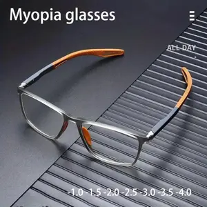 Fashion Sports Myopia Glasses Men Retro Prescription Eyeglass Correction Eyeglass for Women -1.0 -1.5 -2.0 -2.5 -3.0  -3.5 -4.0