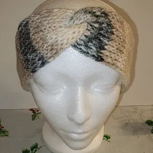 Slim Hand Knitted Twisted Headband Earwarmer