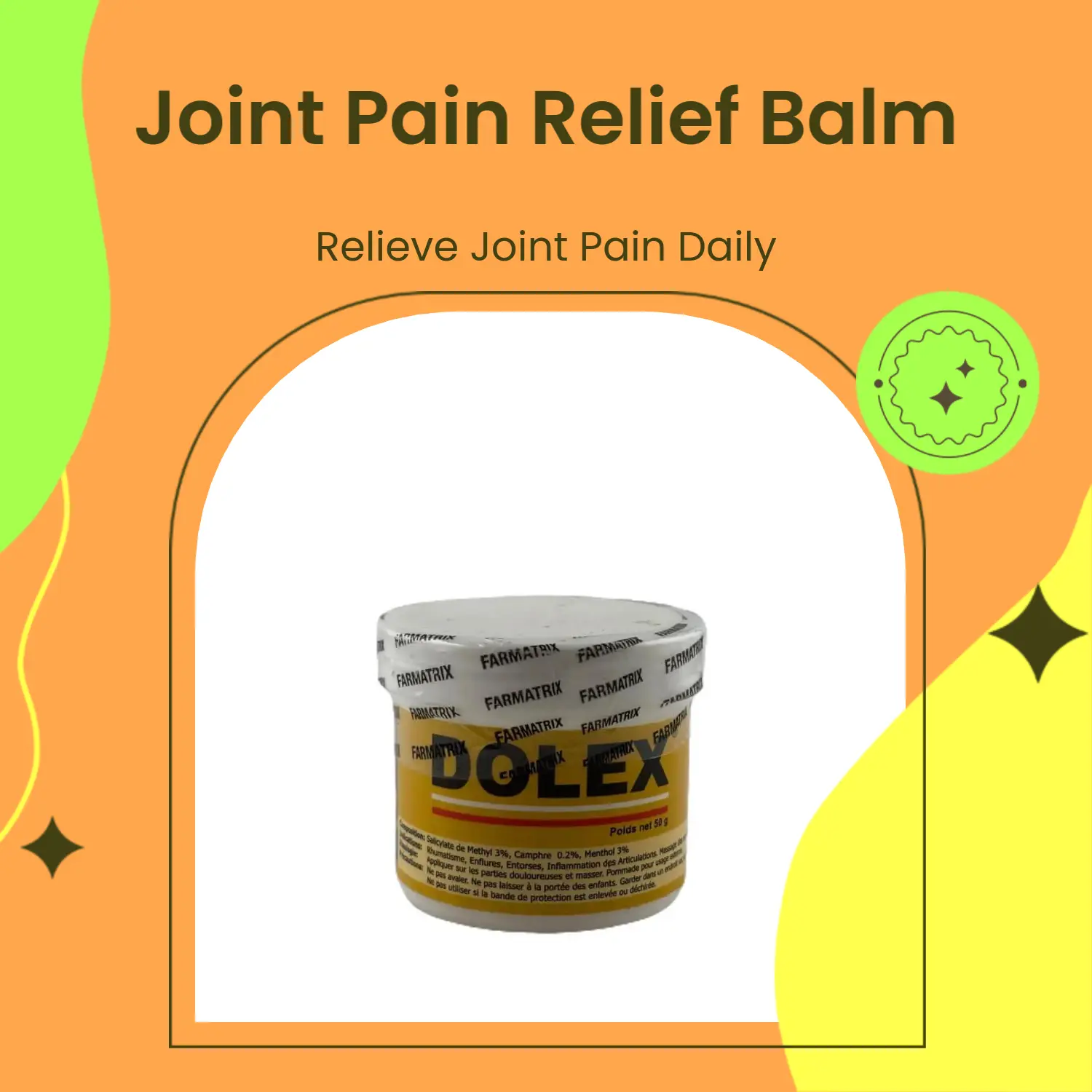 Dolex Pain Ointment for Joints Pain Relief Balm Joint Pain Gel