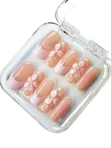 NailPosh\3.0cm square Press on nails 10 pcs\holiday nails collection\cute nails\handmade\high quality \reusable acrylic nails