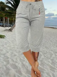 Lightweight Breathable Women's Fitted Harem Pants, Loose Casual Elastic Waist Mid-Thigh, Suitable for Yoga & Exercise, Perfect for Any Occasion