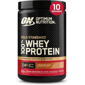 Optimum Nutrition Gold Standard 100% Whey Protein Powder, Cinnamon Roll, 0.68 Pound (Pack of 1)