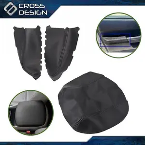 CROSSDESIGN Fit For 2009-2015  Honda Pilot 3.5L Leather Center Console & Door Armrest Cover
