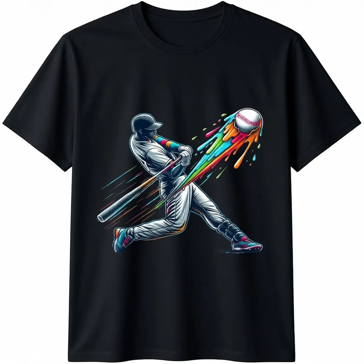 Men's Cotton Shortsleeve Round Neck Graphic T-Shirt - Menswear Casual Streetwear Top with Player Illustration, Easy-Washing Design