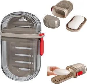 Travel Soap Container Leak Proof – Portable Clear Bar Soap Case, Perfect for Shower/Bath/Bathroom Traveling