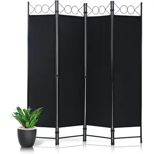 Room Divider,Folding Privacy Screen 4 Panels Portable wall divider Partition Room Dividers for Home Office Room Separation Modern Adjustable