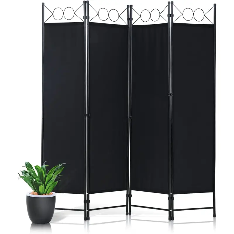 Room Divider,Folding Privacy Screen 4 Panels Portable wall divider Partition Room Dividers for Home Office Room Separation Modern Adjustable