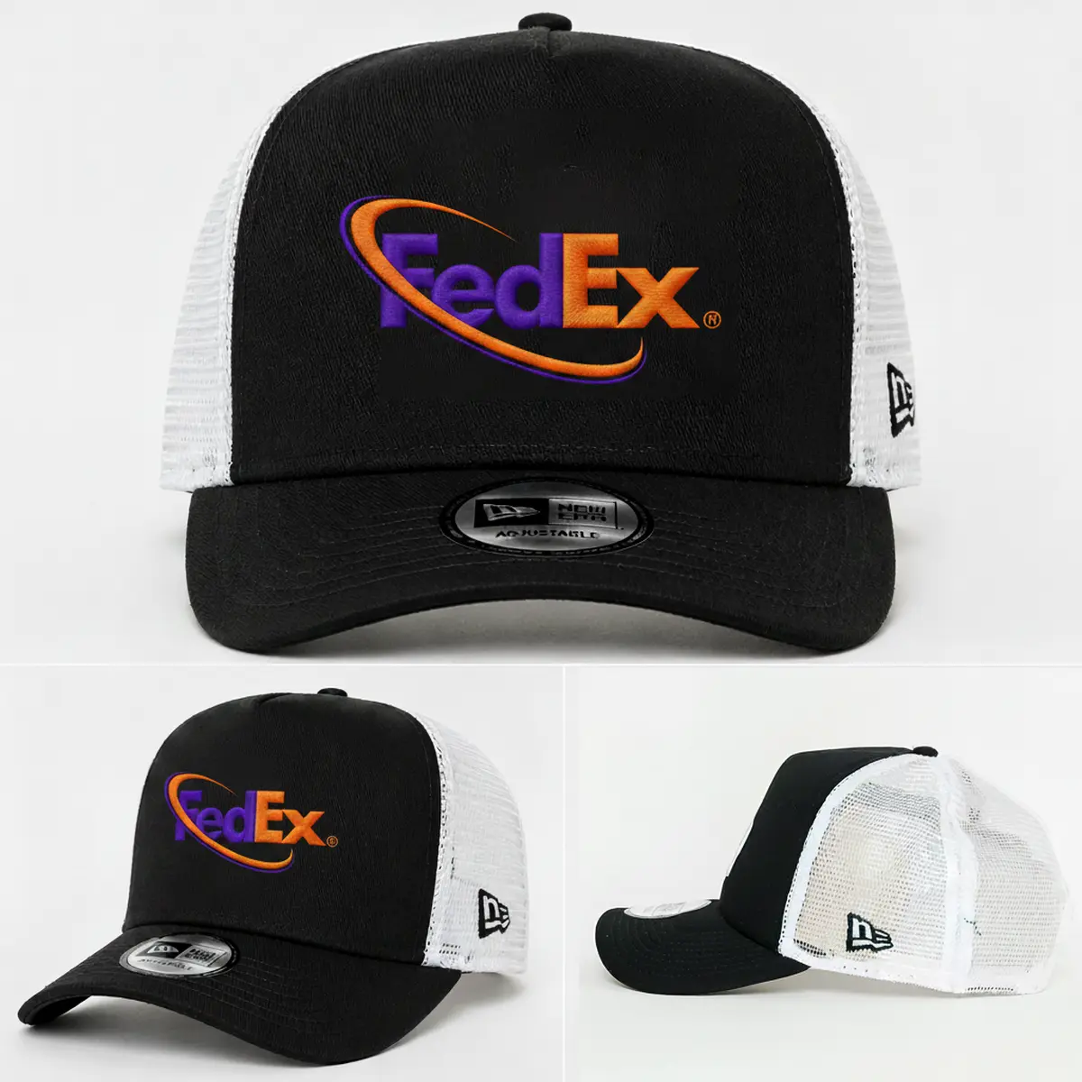 Transport Brand Embroidered Trucker Hat - Black White Sports & Outdoor Hat, Gift for Mail Carriers