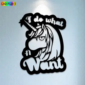 1pc Unicorn Metal Wall Art, Sassy Unicorn Statue Mural, Ideal Gift for New Year, Easter, Unicorn Decor Enthusiasts, Powder-Coated Metal Wall Decor Wall Sculptures, Perfect for Bedroom Wall & Garden Fence Unicorn Enthusiasts