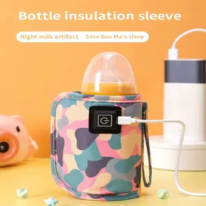 Portable Baby Bottle Warmer, USB Powered, Temperature Control, Suitable for All Bottles, Convenient for Home and Travel