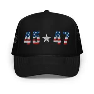 Trump 45 47 USA Flag Design Foam Trucker Hat