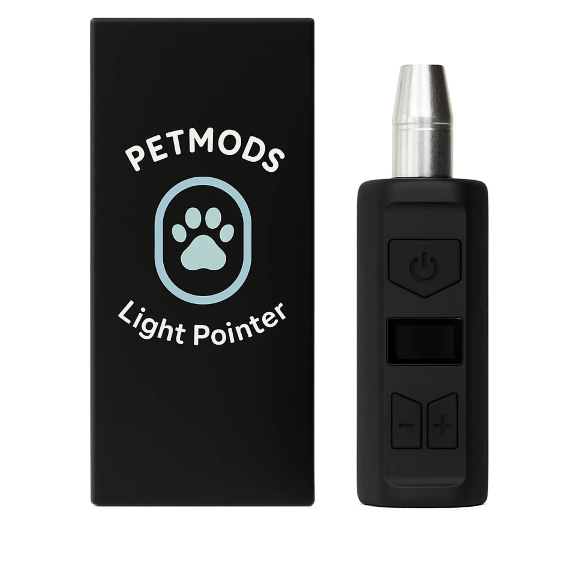 PETMODS Mini Light Pointer - Interactive Pet Toy for Dogs & Cats, Indoor & Outdoor, Fun, Simple Buttons, Sleek Design