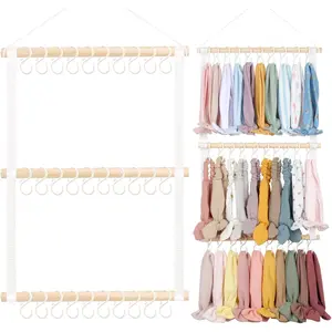 Headband Holder Head Bands Organizer for Girls, Baby Headbands Hair Accessories Organizer Storage Wall Hanging Decor for Nursery Toddler Girls Room